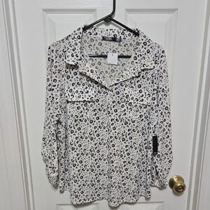 Elegant Animal Print Blouse